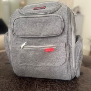Bag Nation Backpack Diaper Bag in Gray